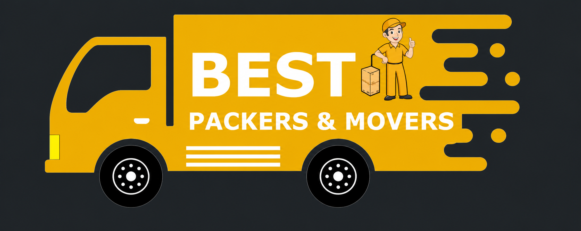 Moving Men Packers & Movers yellow moving truck